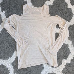 Long sleeve cream dress up shirt